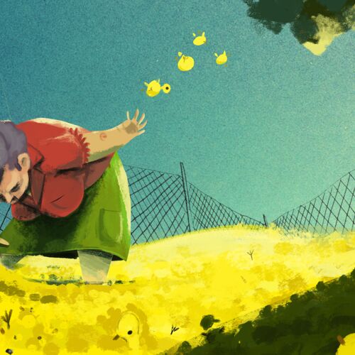 Concept Art Blieschow "Grandma and the chickens"
