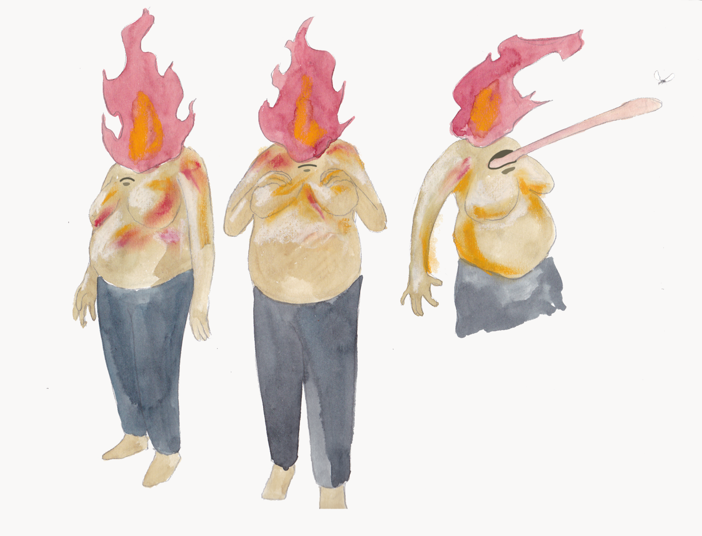 Sketch for Firehead - Mother