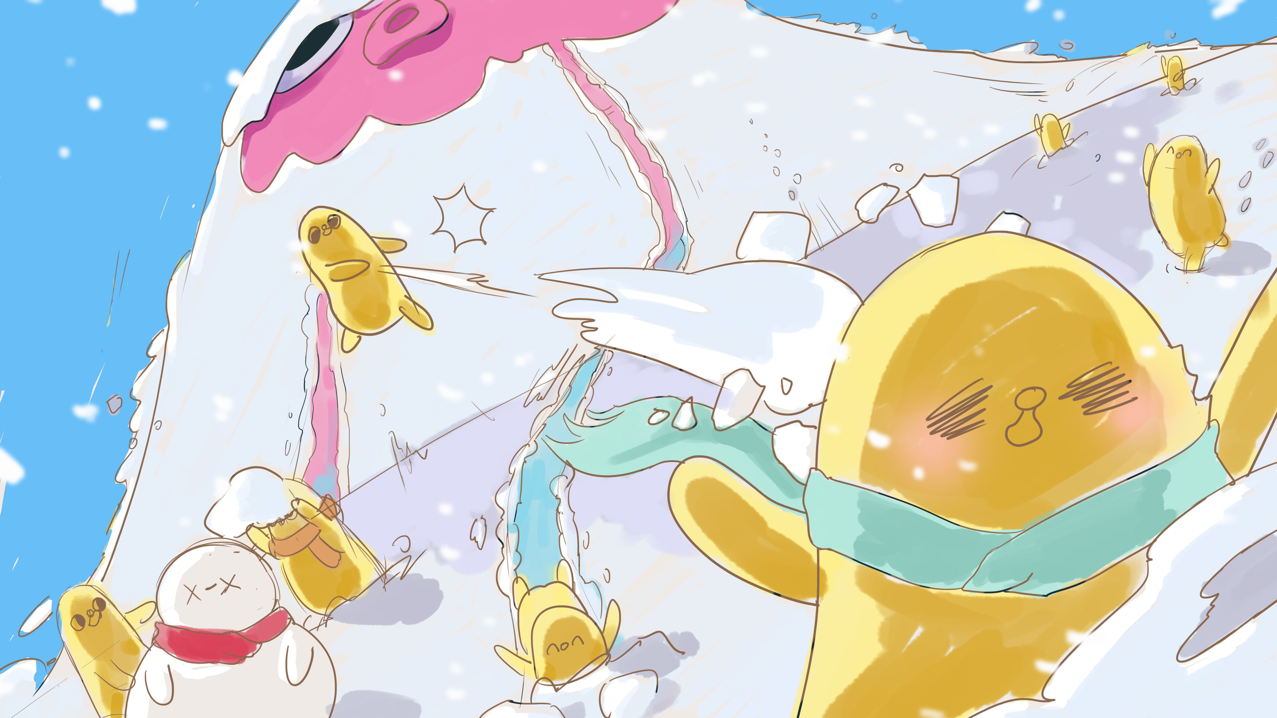 Concept Art Jelly Pimple - It's snowing!