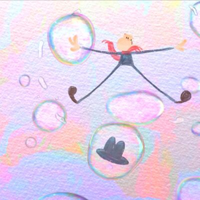 Watercolor image of the short film Avant Card