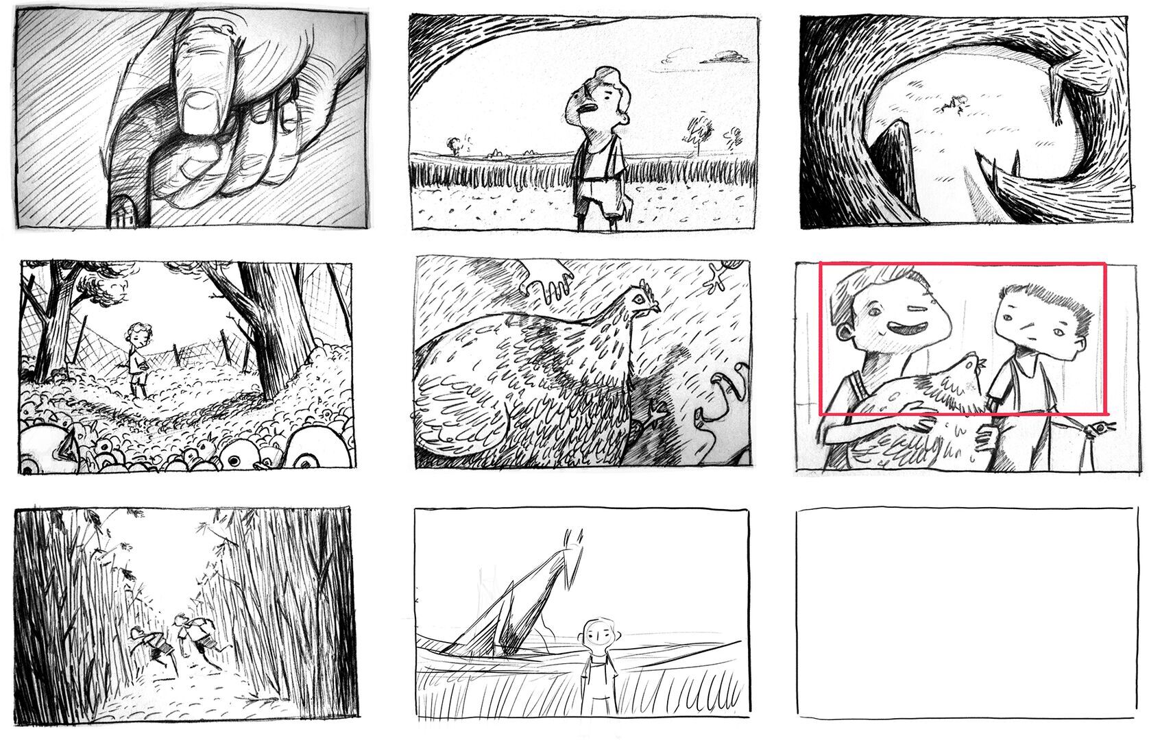 First storyboard for Blieschow