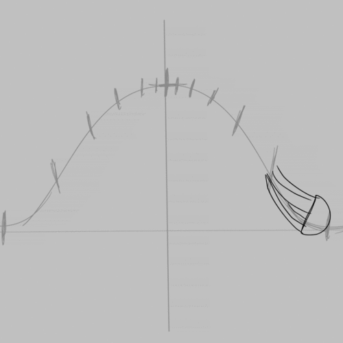 Animated scetch of a swimming jellyfish