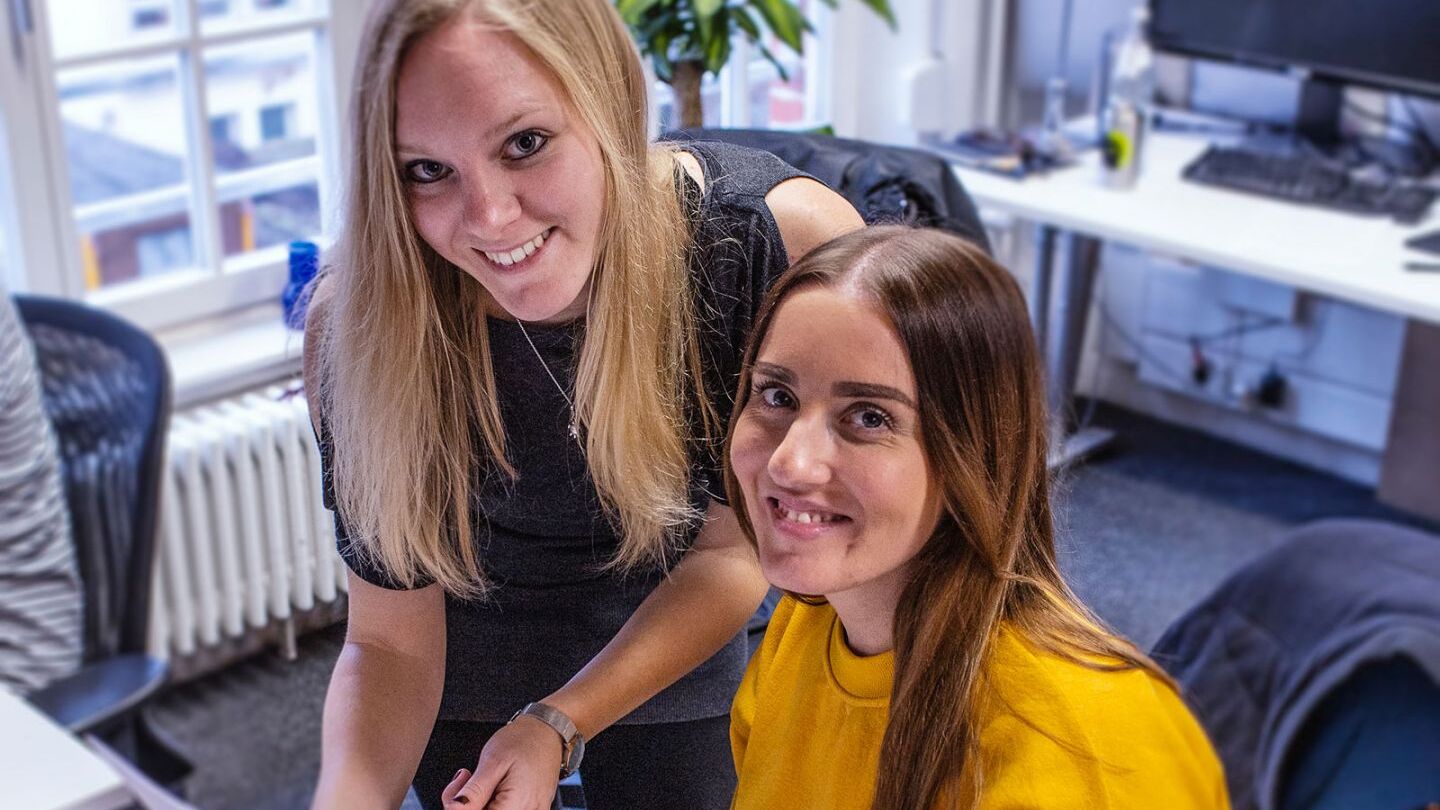 Tina Vest and Aleksandra Todorovic at work