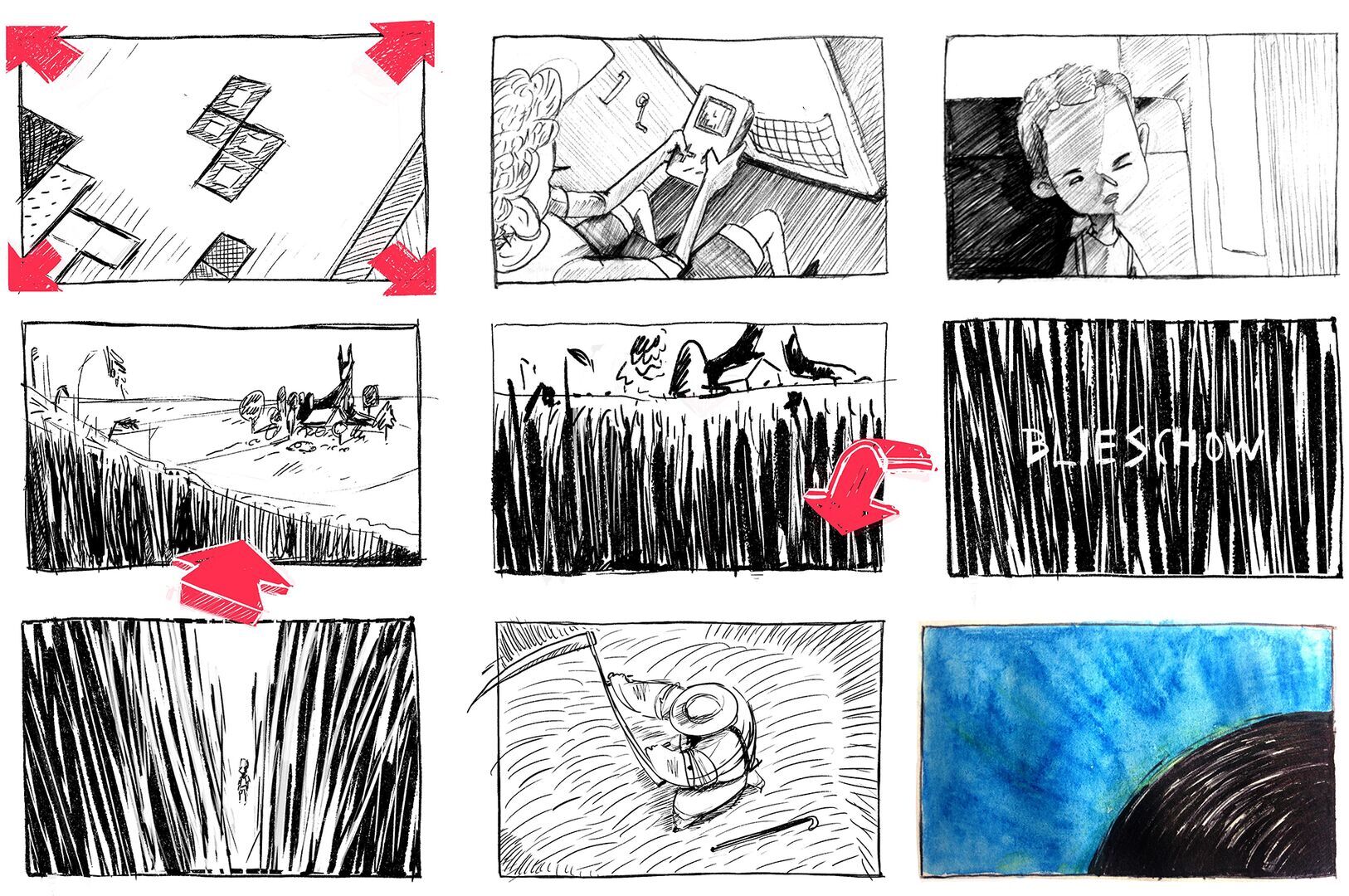 First storyboard for Blieschow