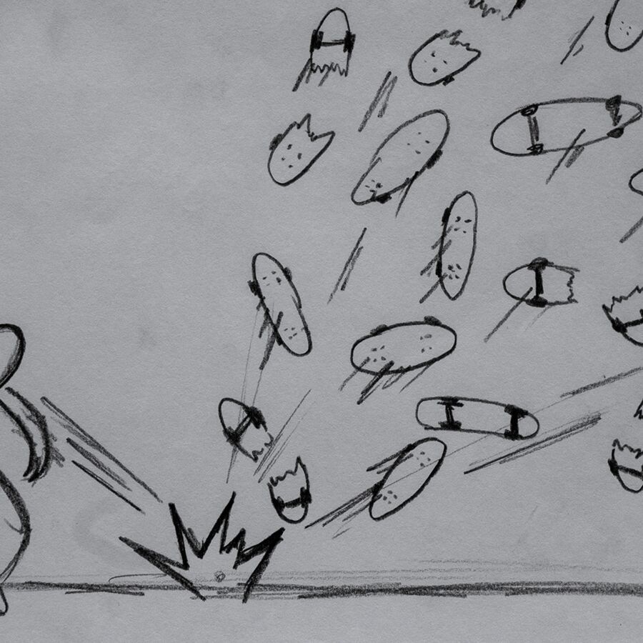 First sketches for the storyboard